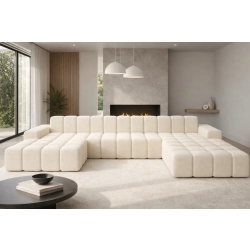 Narożnik BUBBLE w kształcie U Tkanina BOUCLE Manza